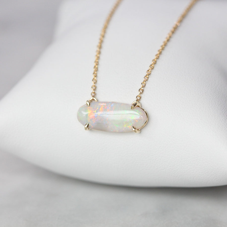 ELONGATED OVAL / OPAL NECKLACE