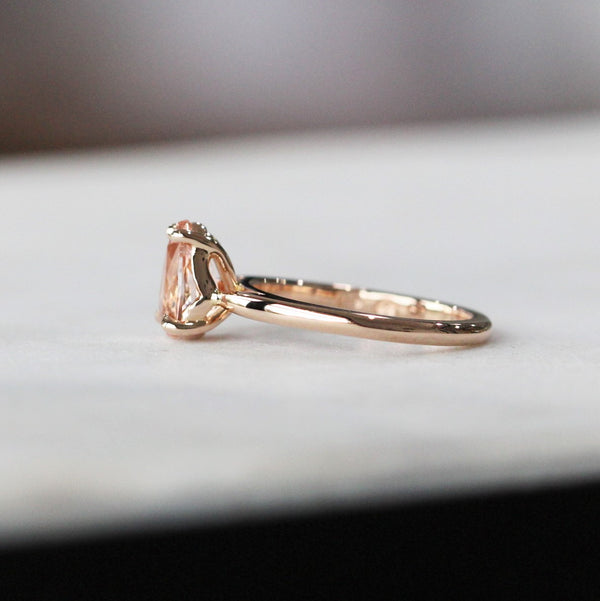 CINDY PEAR MORGANITE RING Meg Maskell Fine Jewellery