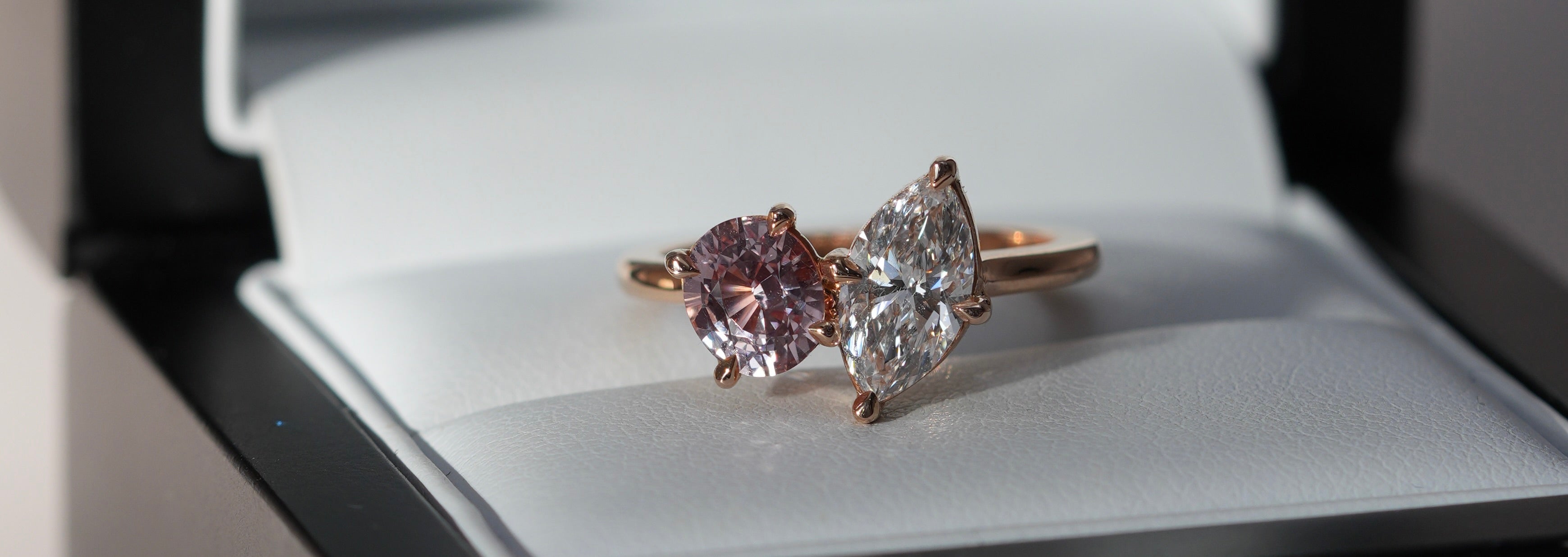 toi et moi engagement ring