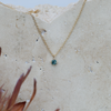 0.31CT ROUND PARTI SAPPHIRE / NECKLACE