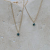 0.31ct natural Australian parti sapphire necklace on yellow gold chain two necklace sizes