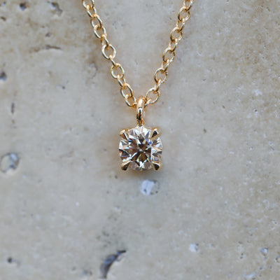 0.33ct Australia Argyle champagne diamond necklace 4