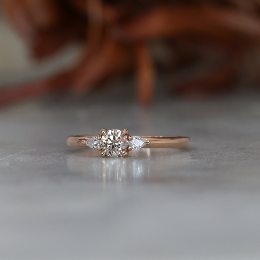 0.33ct Australian Champagne Diamond engagement ring