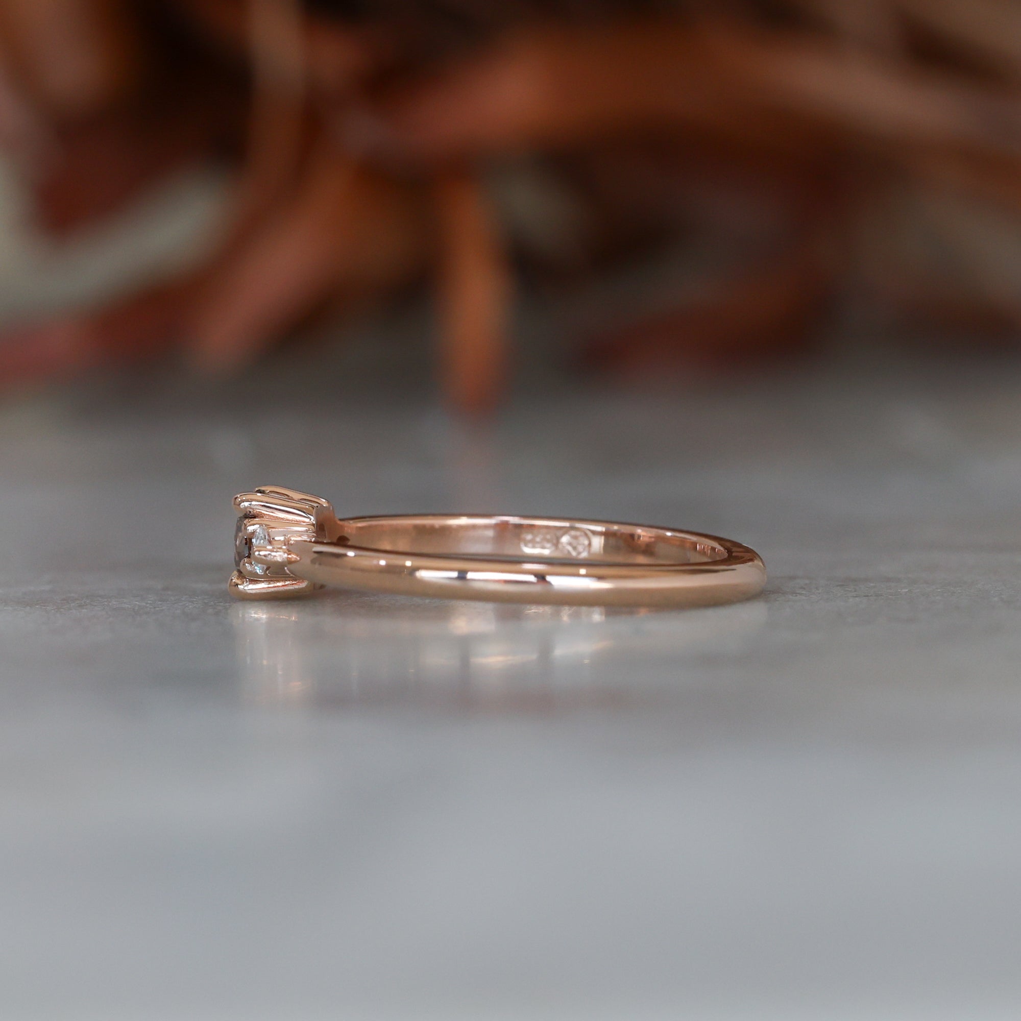 0.33ct Australian Champagne Diamond engagement ring