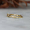 0.38ct Champagne Diamond Trilogy Engagement ring side profile