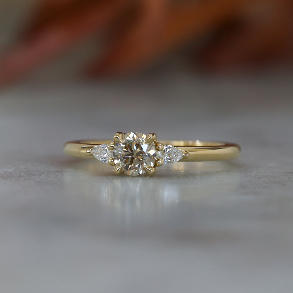 0.46ct Piccolo May trilogy Champagne Diamond engagement ring