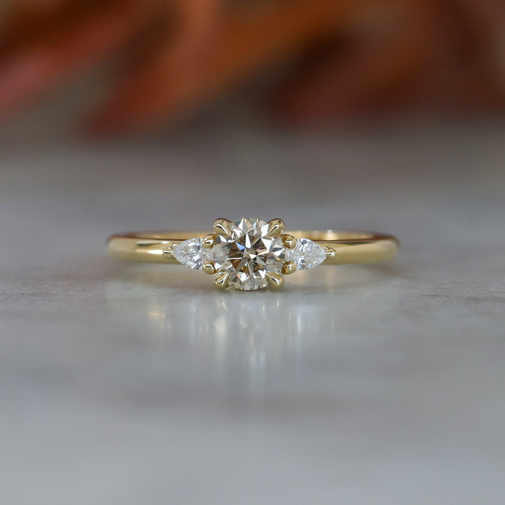 0.46ct Piccolo May trilogy Champagne Diamond engagement ring