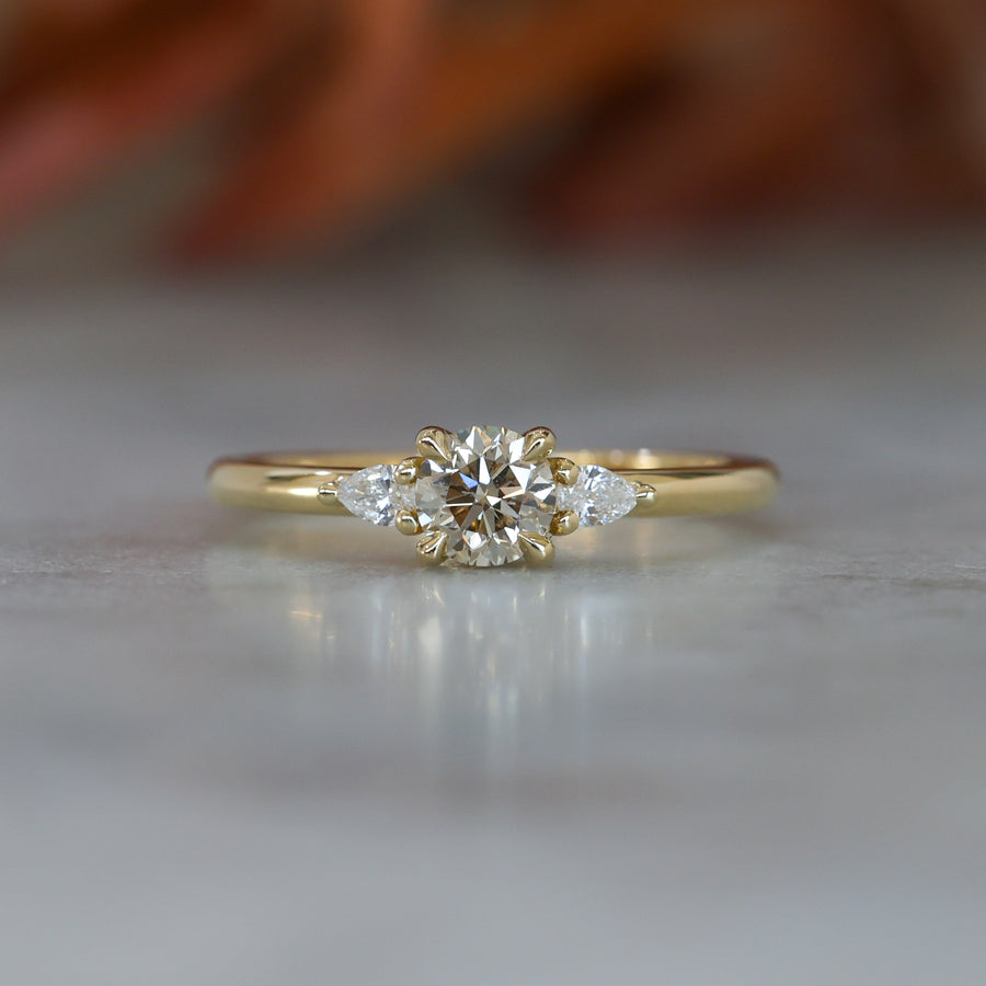 0.46ct Piccolo May trilogy Champagne Diamond engagement ring