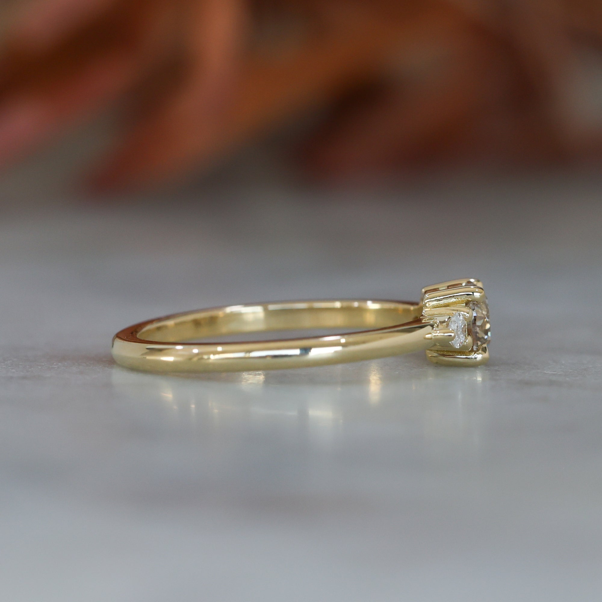 0.46ct Piccolo May trilogy Champagne Diamond engagement ring