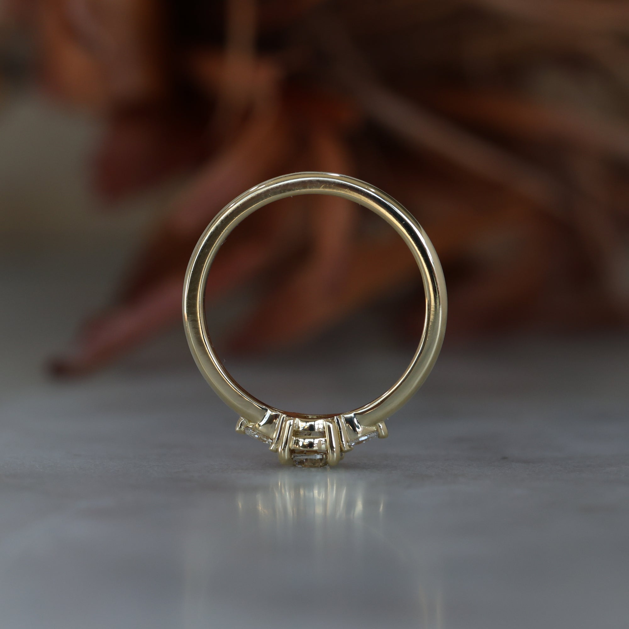 0.46ct Piccolo May trilogy Champagne Diamond engagement ring