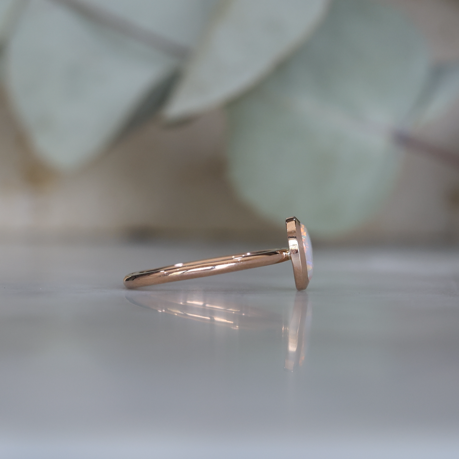 0.46ct oval cut Australian Opal ring