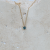 0.48CT ROUND PARTI SAPPHIRE / NECKLACE