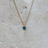 0.48ct round Australian Parti Sapphire necklace