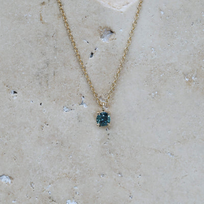 0.48ct round Australian Parti Sapphire necklace