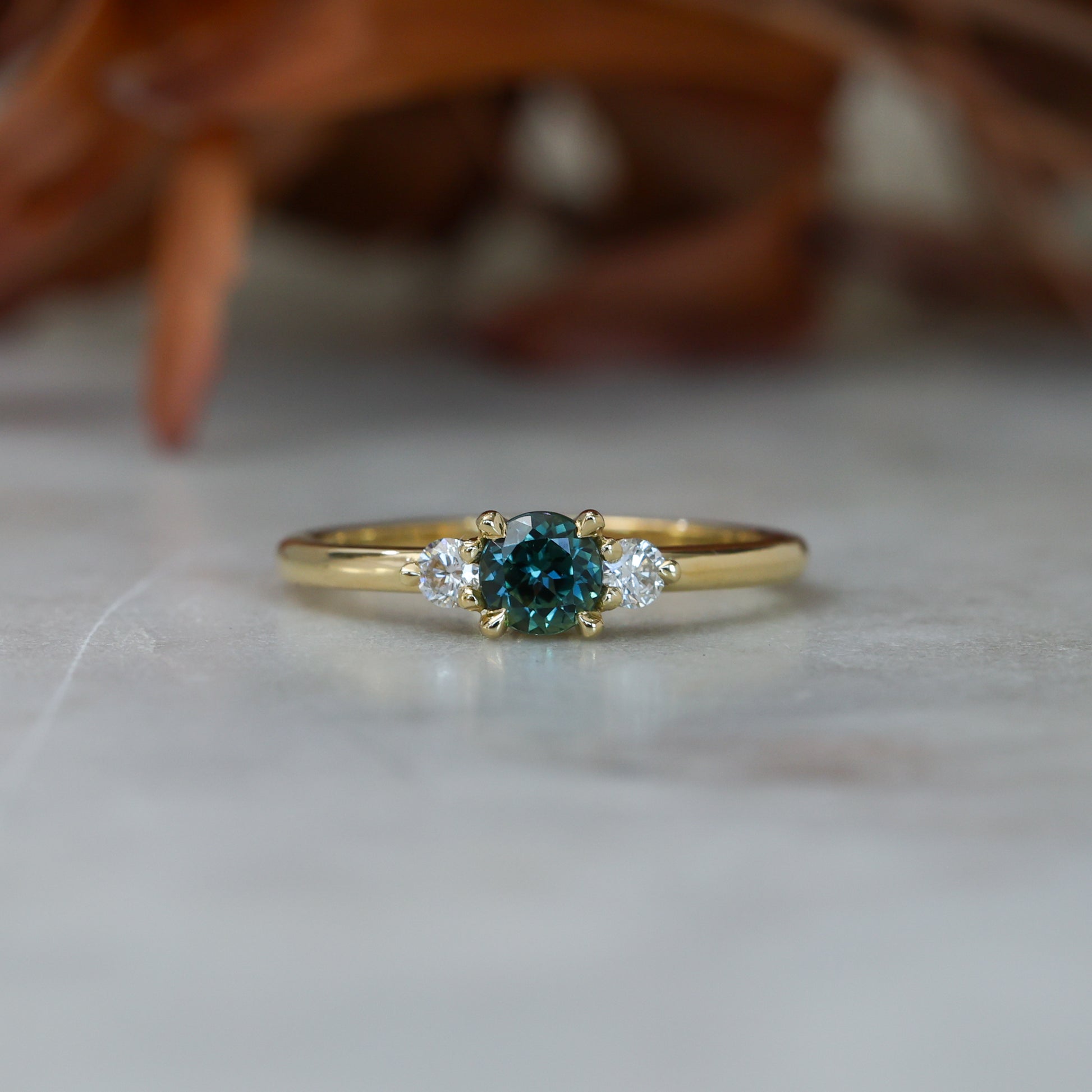 0.50ct Australian Parti Sapphire engagement ring