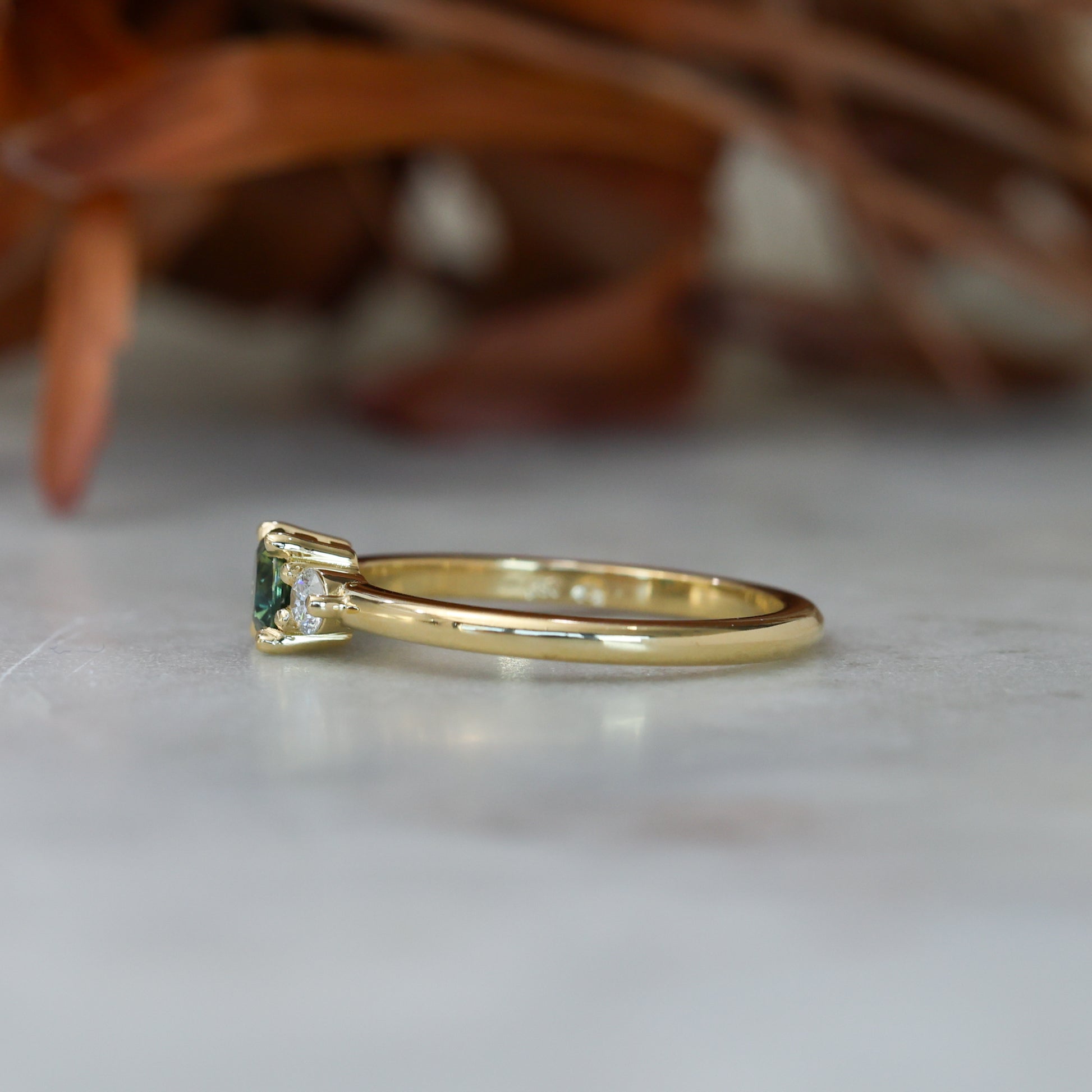 0.50ct Australian Parti Sapphire engagement ring