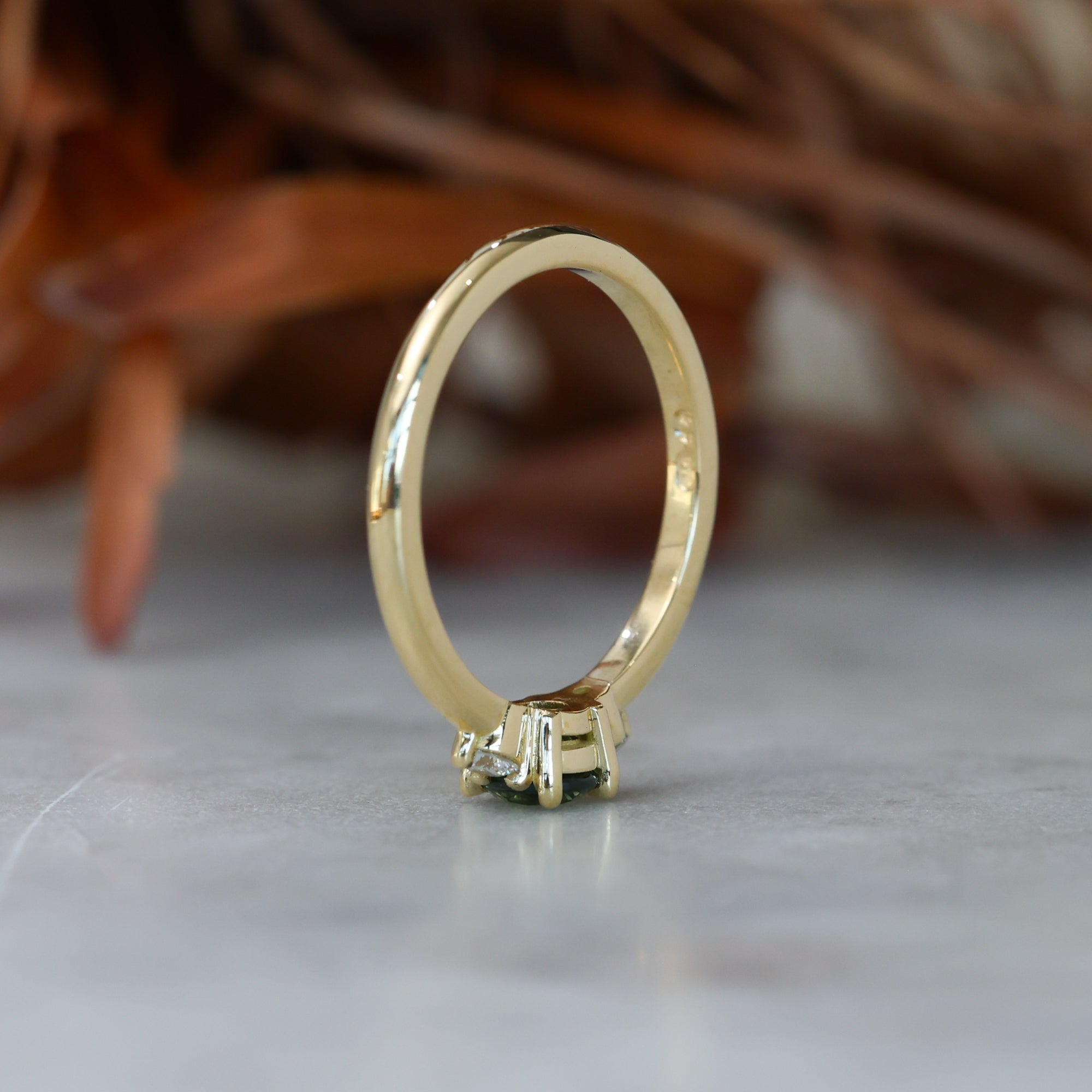 0.50ct Australian Parti Sapphire engagement ring