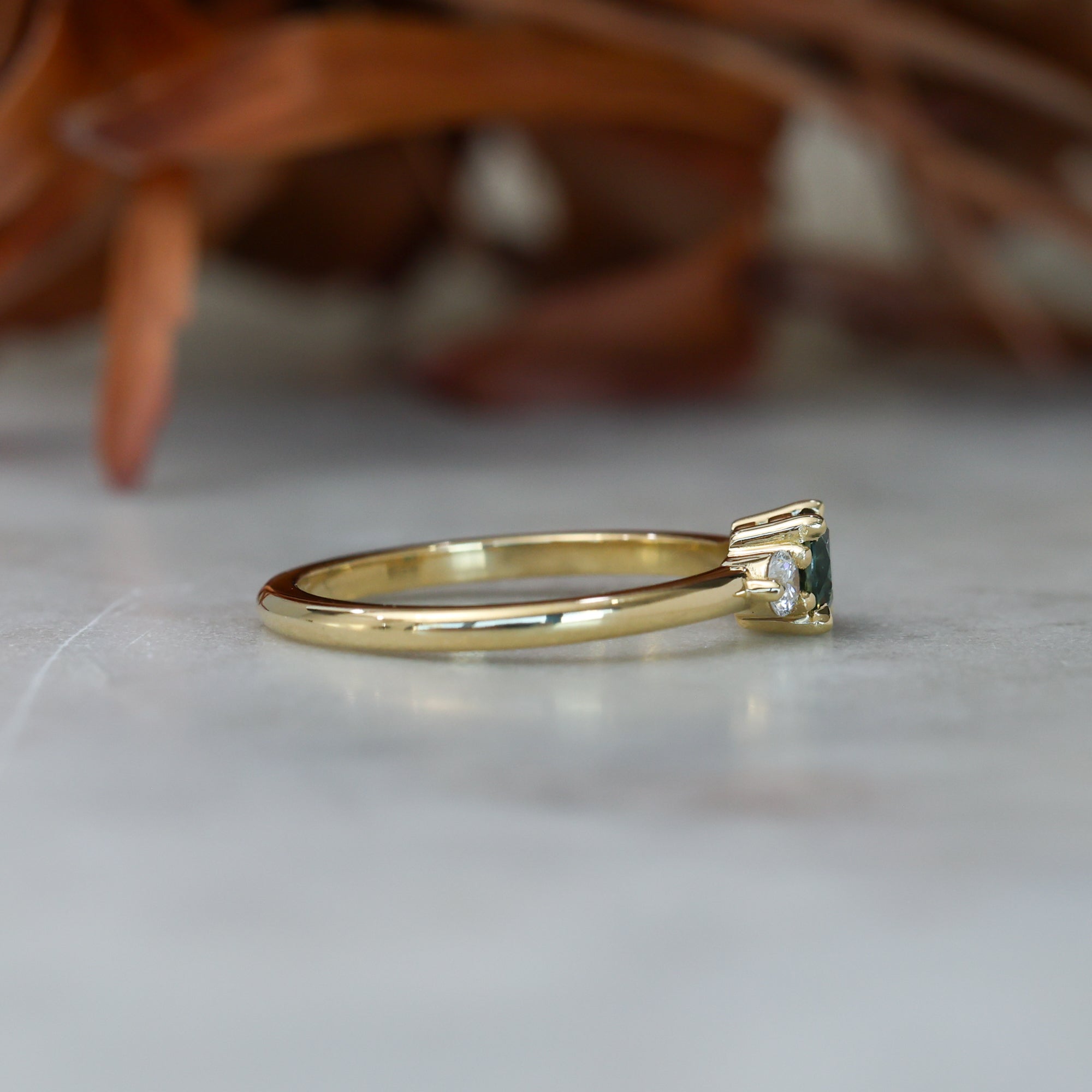 0.50ct Australian Parti Sapphire engagement ring