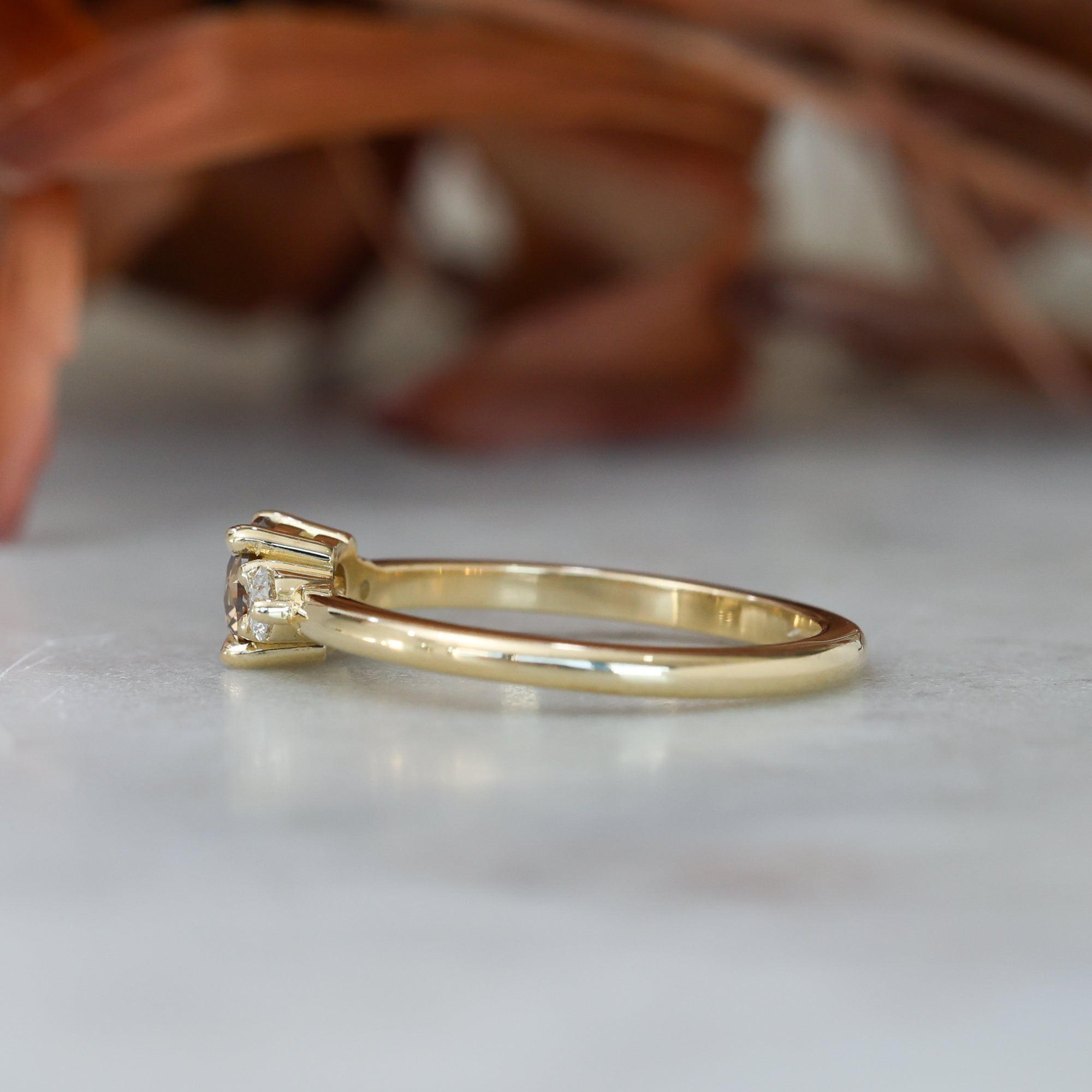 LUNAR TRILOGY / 0.50CT CHAMPAGNE DIAMOND ENGAGEMENT RING