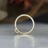 0.50ct Salt and pepper diamond bezel engagement ring profile view