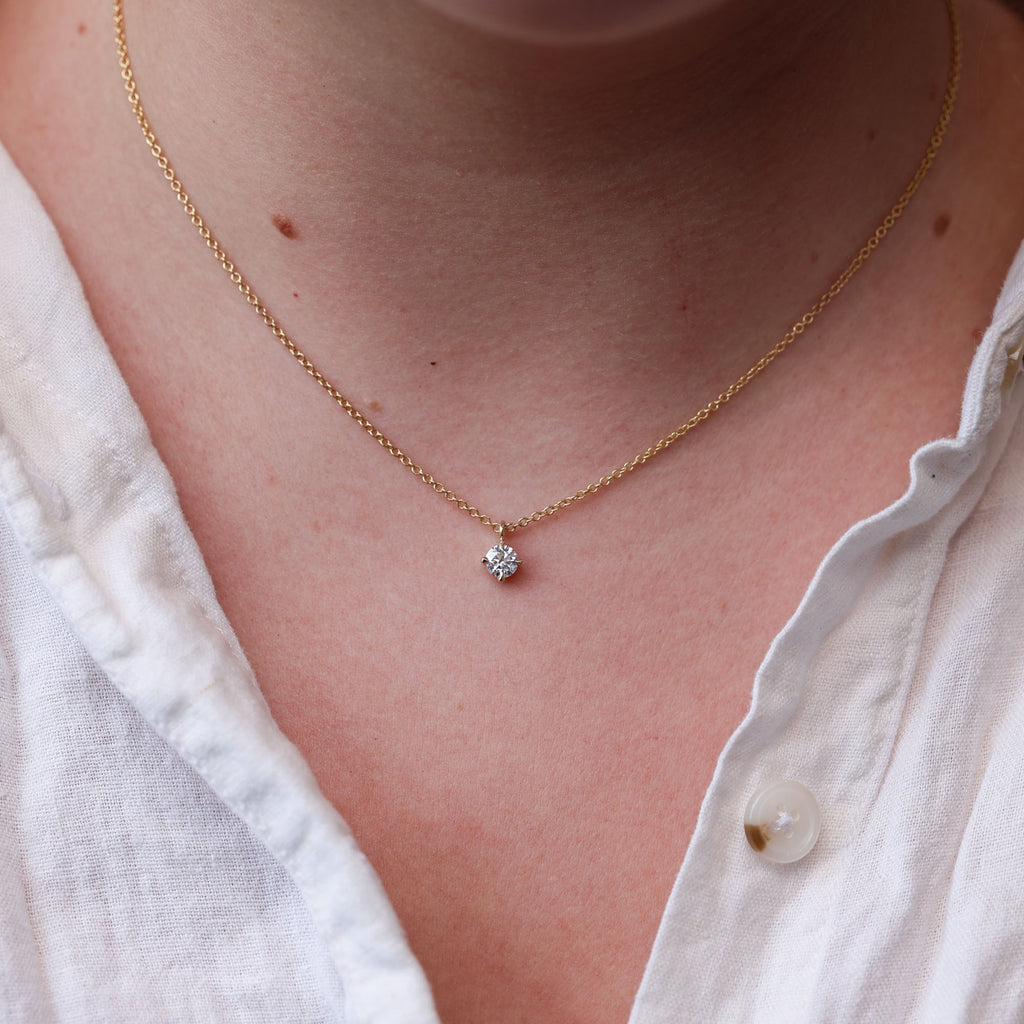 0.50CT ROUND CUT LAB DIAMOND | NECKLACE