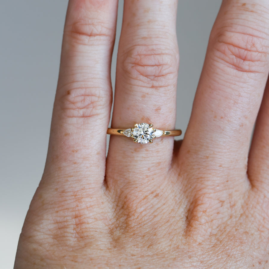0.53ct Round Cut Diamond Engagement Ring 