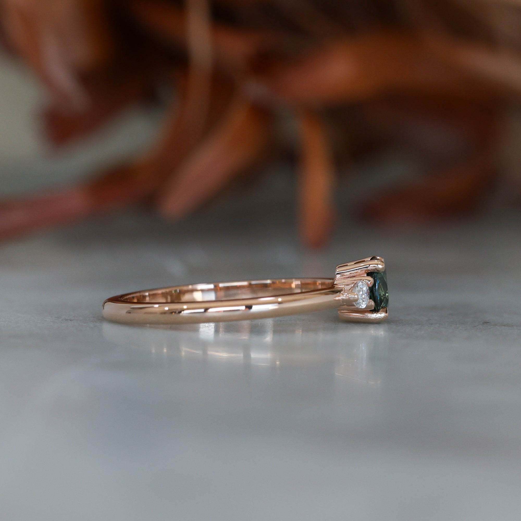 Australian Parti Sapphire engagement ring