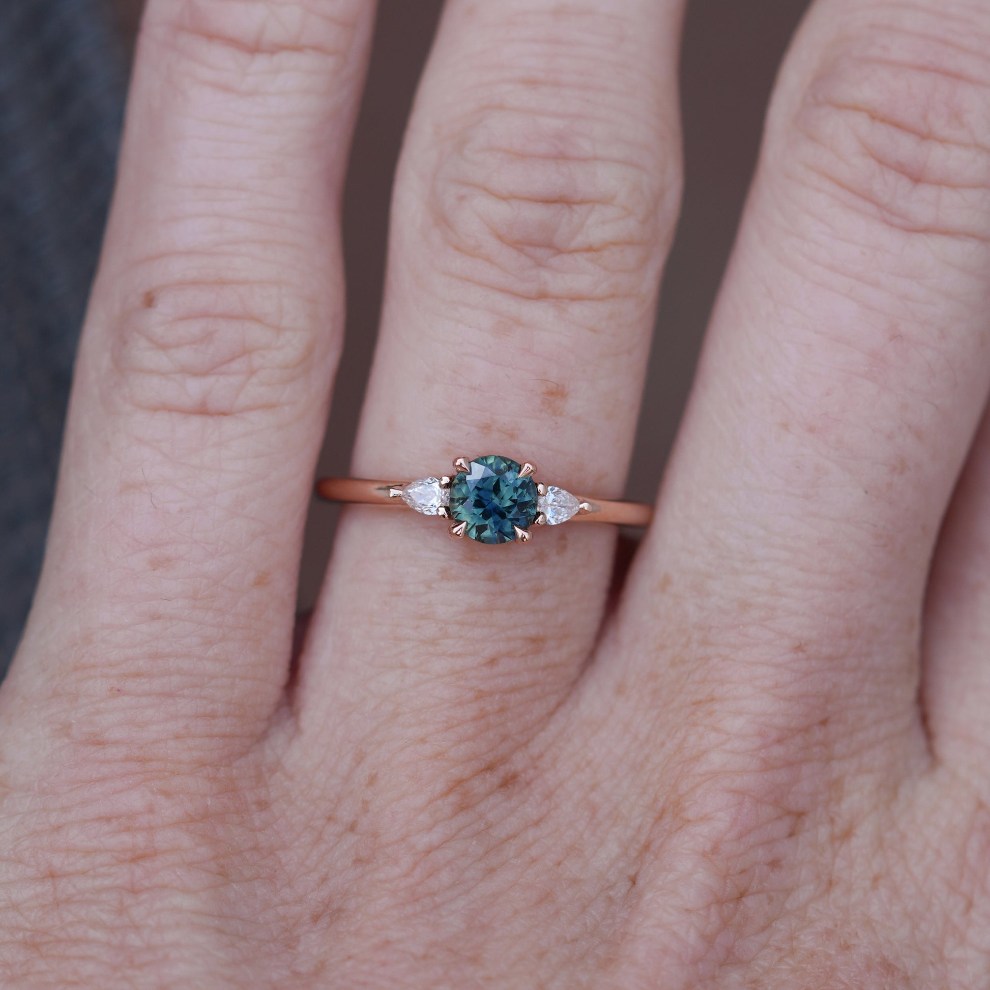 Australian Parti Sapphire engagement ring