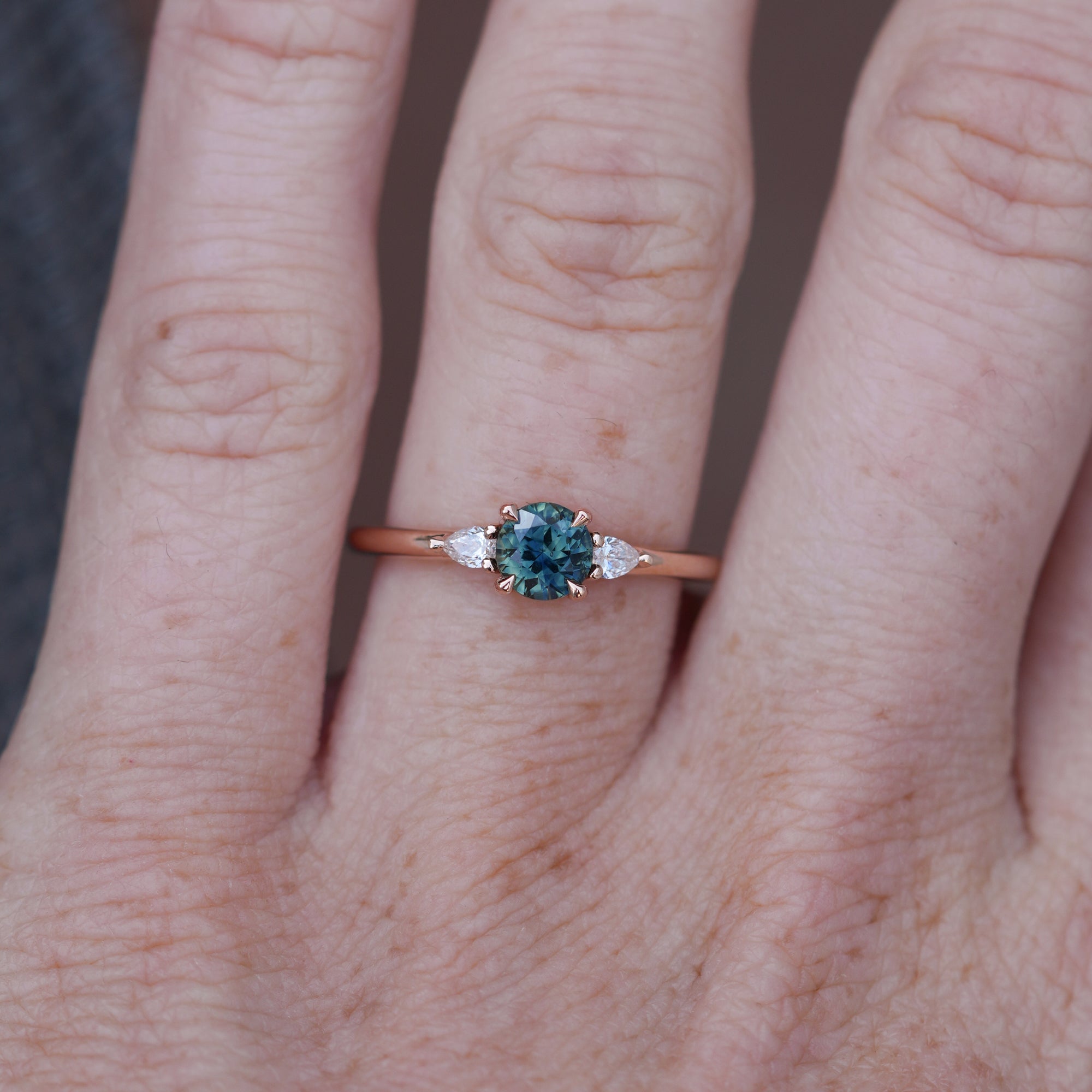 Australian Parti Sapphire engagement ring
