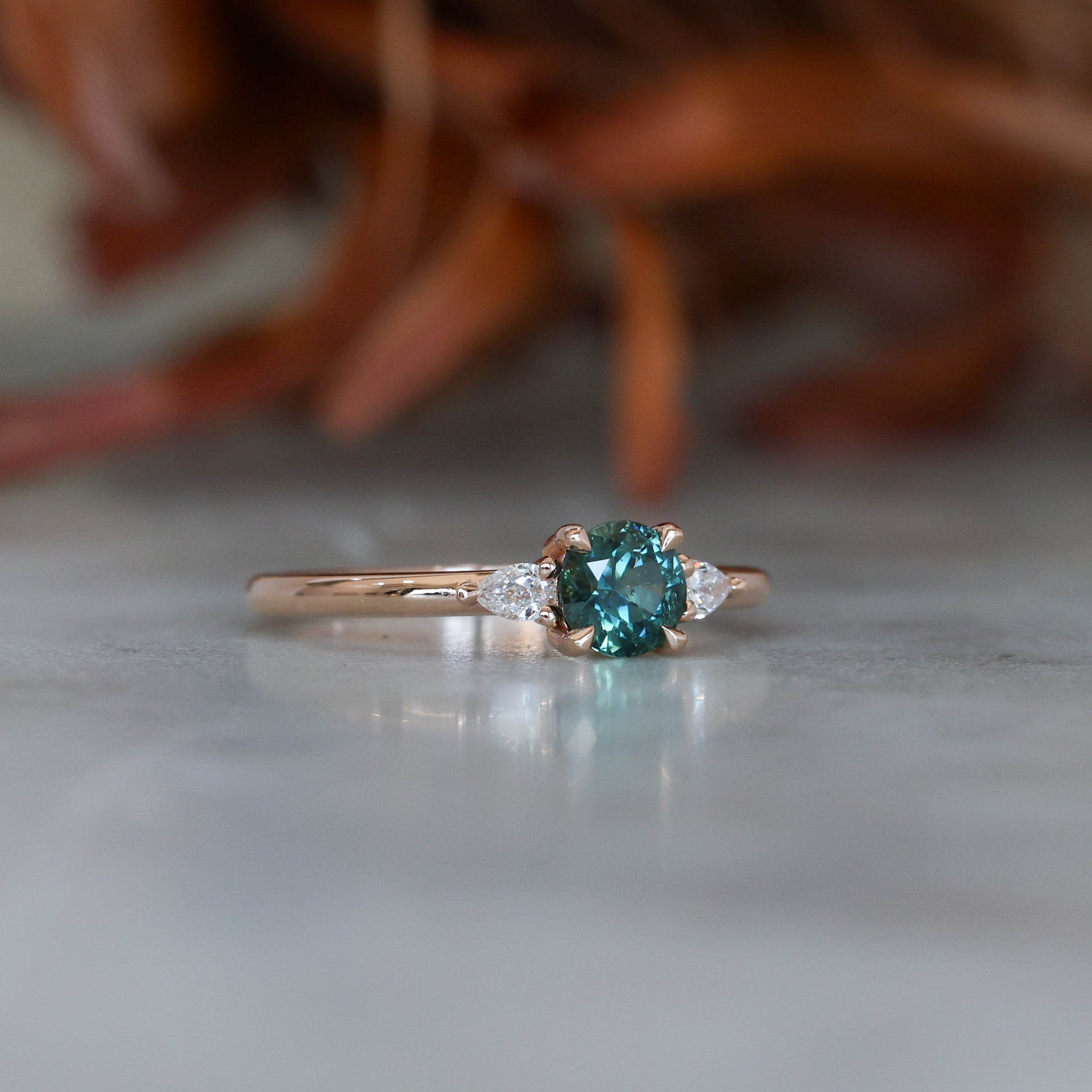 Australian Parti Sapphire engagement ring