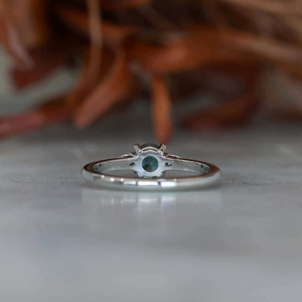 0.61ct Australian Parti Sapphire engagement ring
