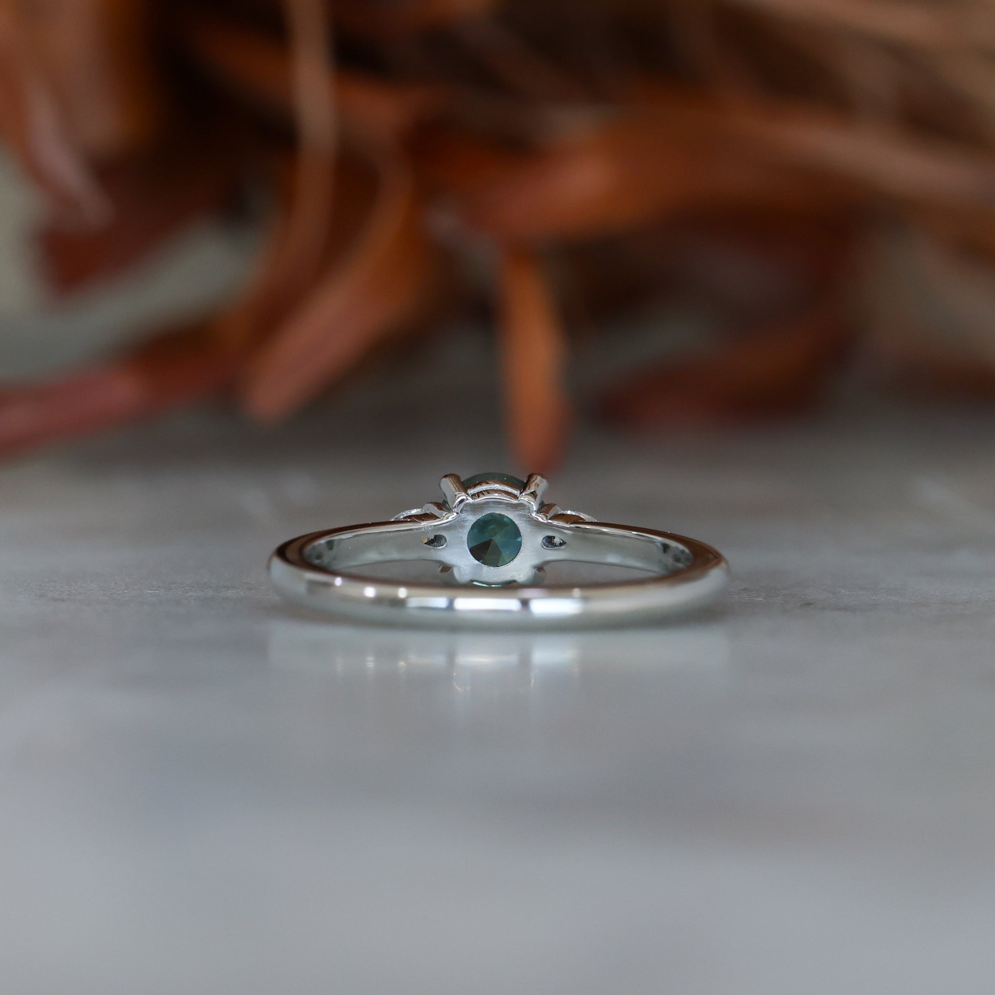 0.61ct Australian Parti Sapphire engagement ring