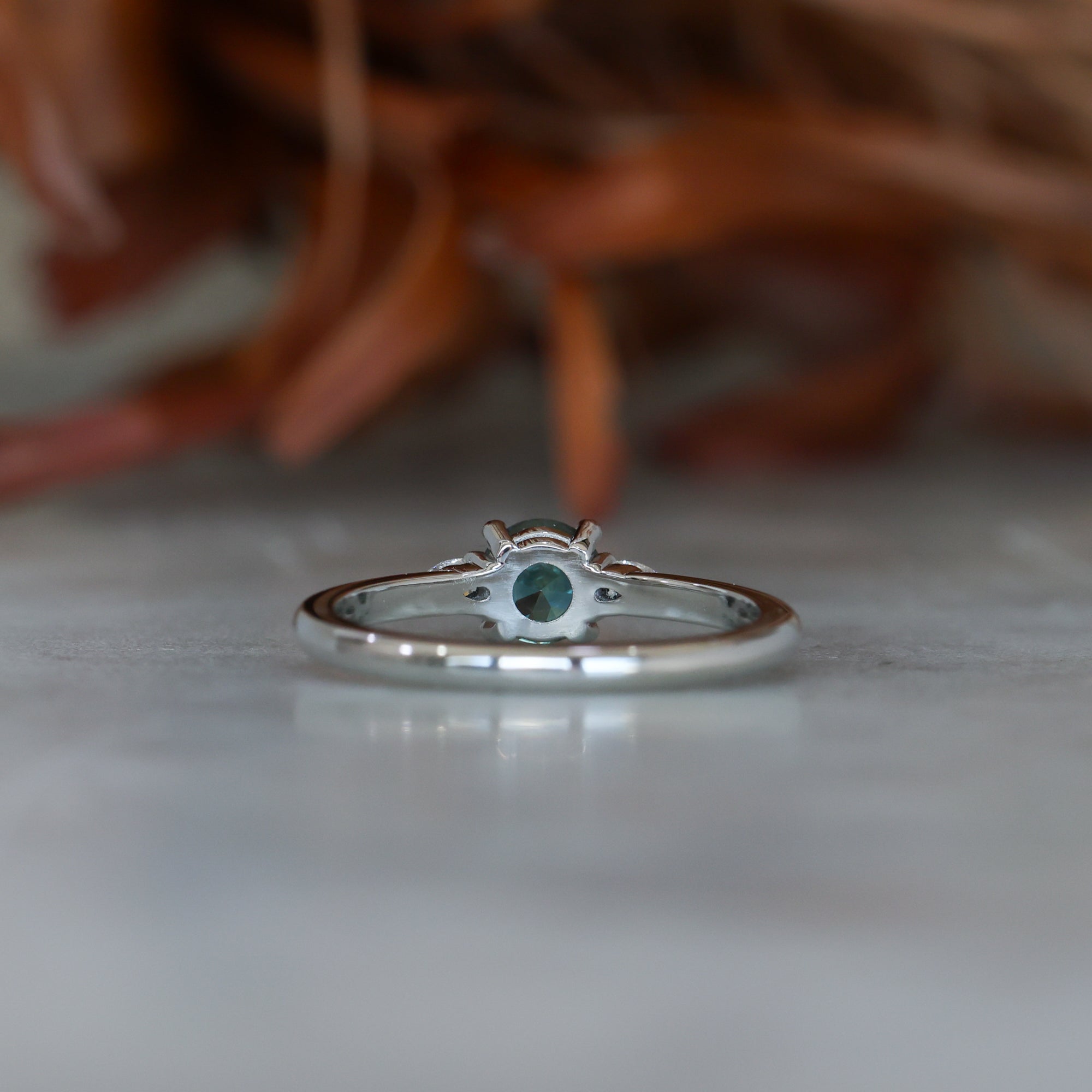 0.61ct Australian Parti Sapphire engagement ring