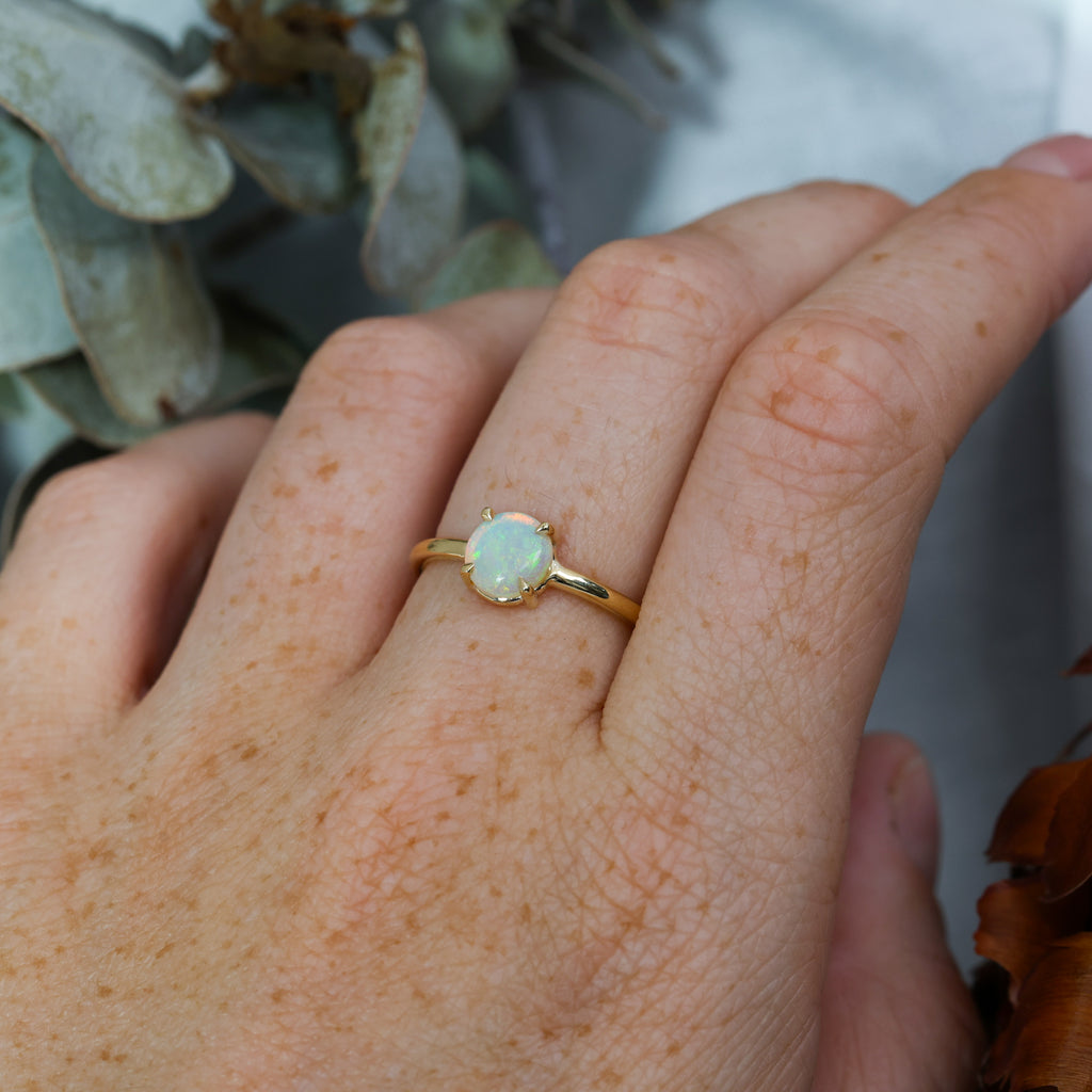 0.71CT ROUND CUT OPAL | RING