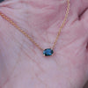 0.75ct Oval Cut Australian Parti Sapphire Necklace