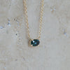 0.75ct Oval Cut Australian Parti Sapphire Necklace