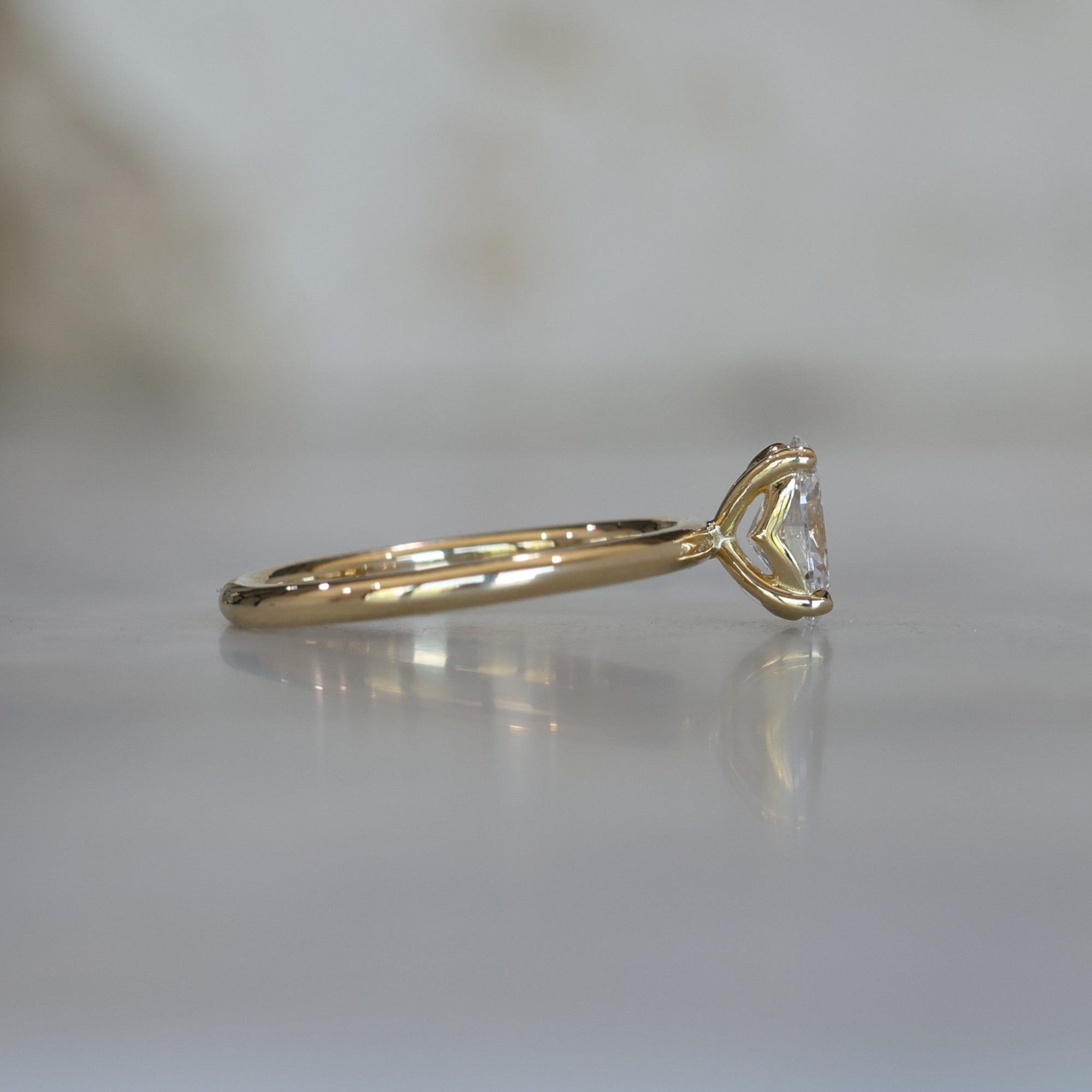 0.76ct Oval Cut Diamond Solitaire engagement ring