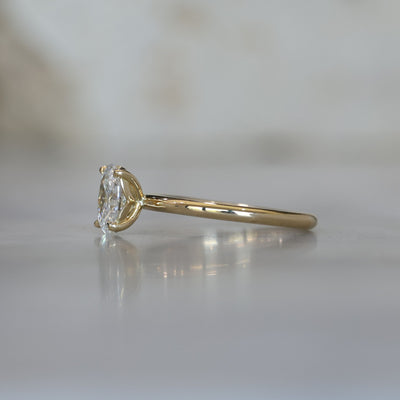0.76ct Oval Cut Diamond Solitaire engagement ring