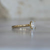 0.76ct Oval Cut Diamond Solitaire engagement ring side view
