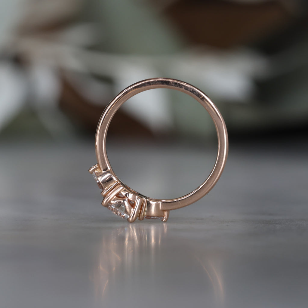 0.80ct diamond trilogy engagement ring