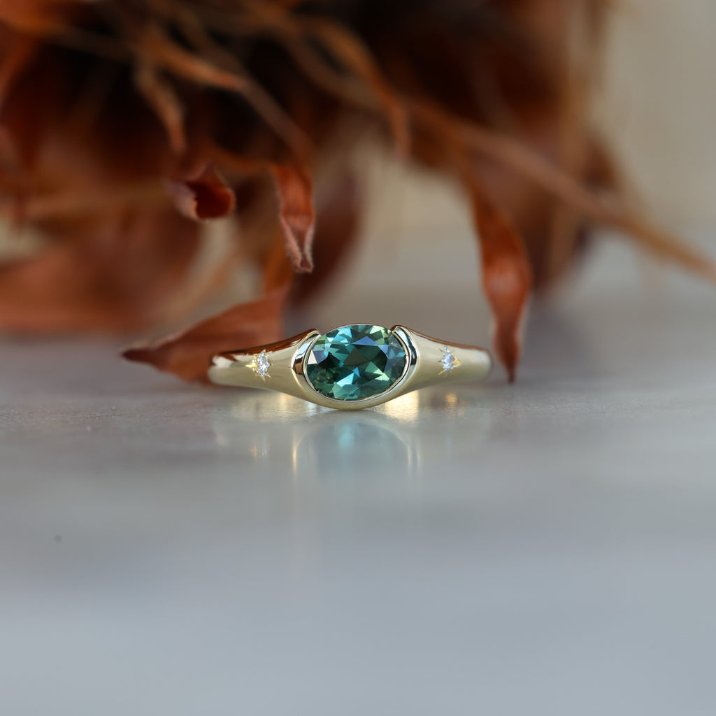 BREE | 0.81CT OVAL AUSTRALIAN SAPPHIRE ENGAGEMENT RING