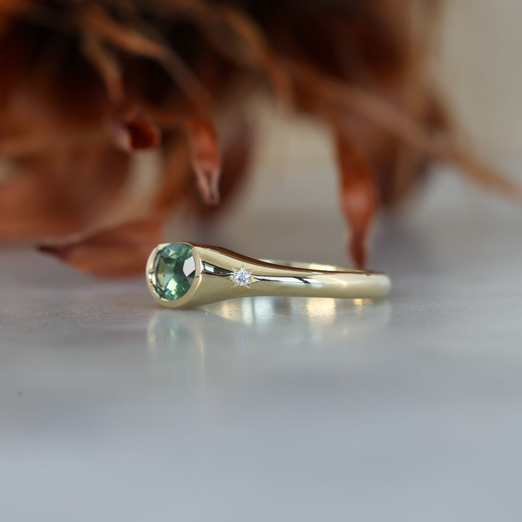 BREE | 0.81CT OVAL AUSTRALIAN SAPPHIRE ENGAGEMENT RING