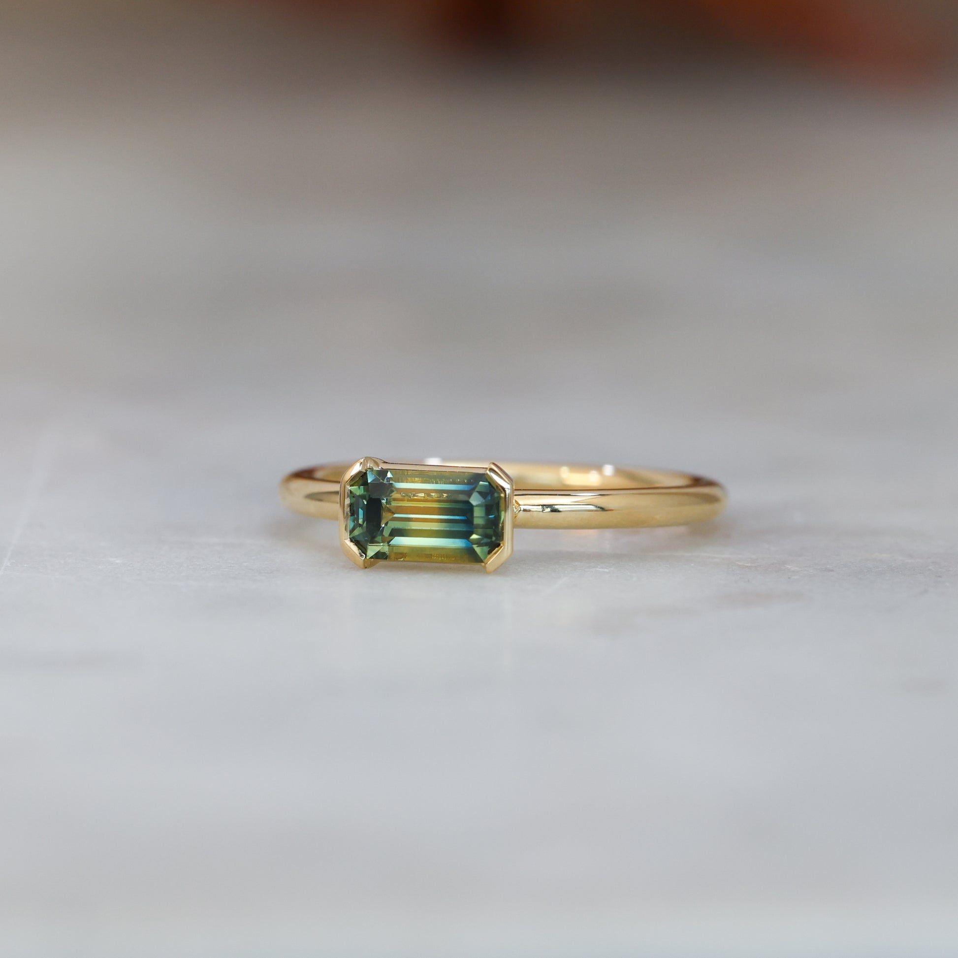 australian parti sapphire engagement ring semi bezel