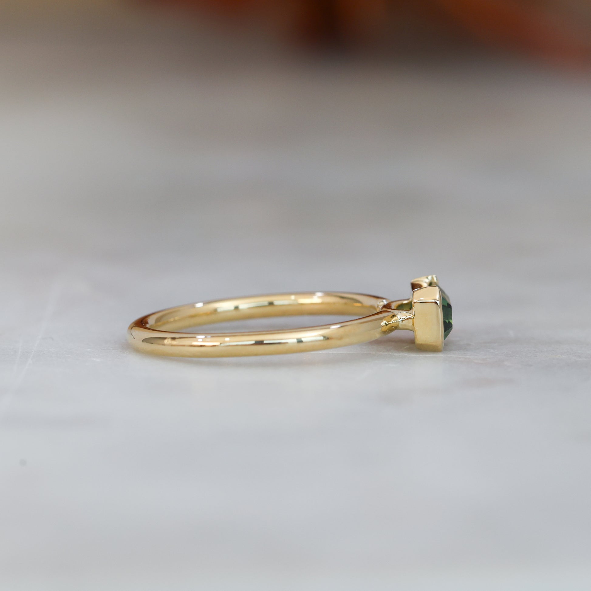 australian parti sapphire engagement ring semi bezel