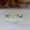 0.85ct Madagascan Sapphire & diamond engagement ring side profile