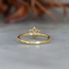 0.94ct Pink Madagascan and diamond engagement ring back view