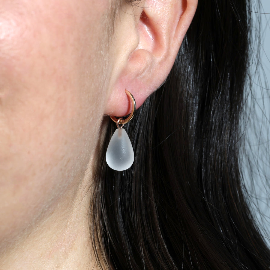ROCK CRYSTAL / HOOP EARRINGS I