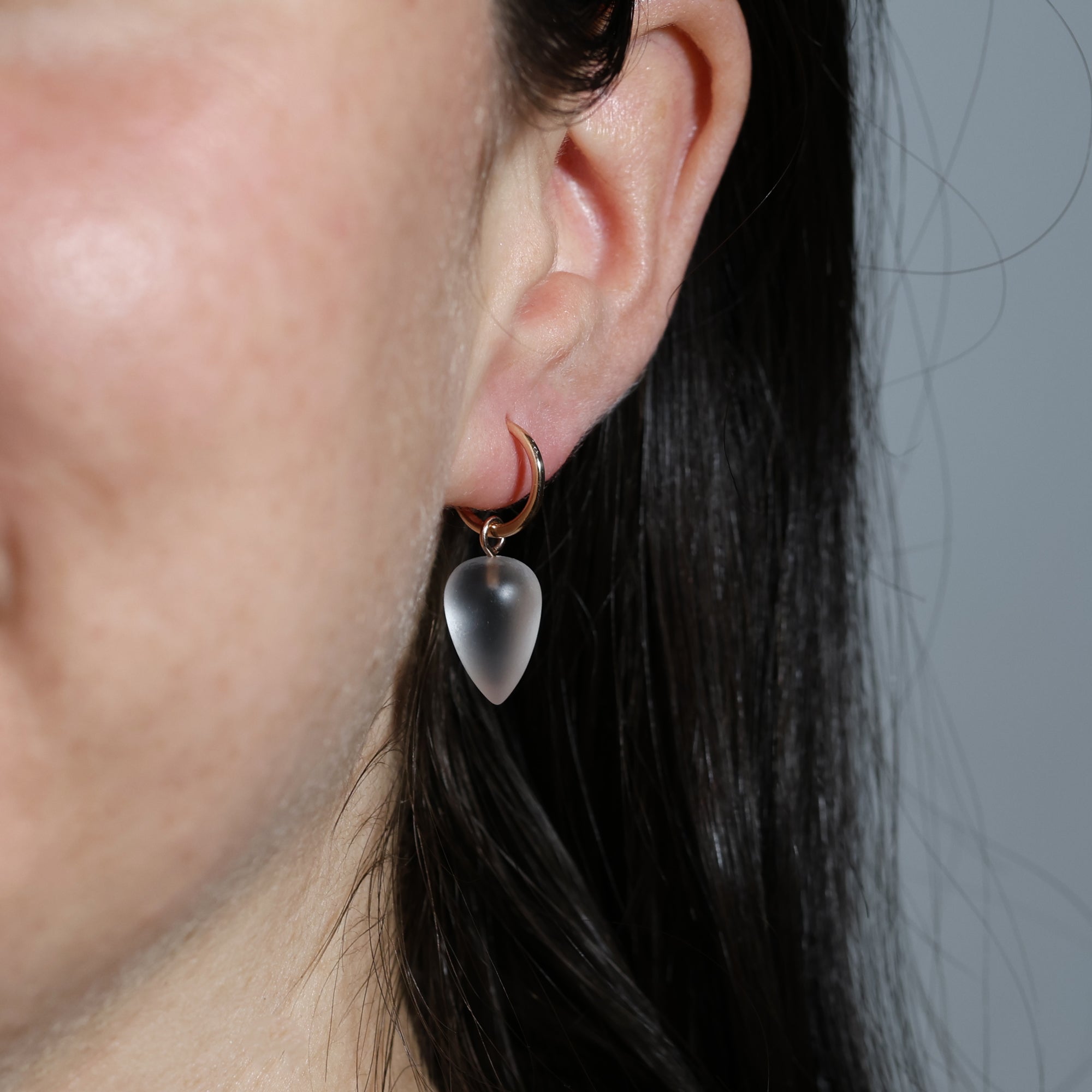 ROCK CRYSTAL / HOOP EARRINGS III