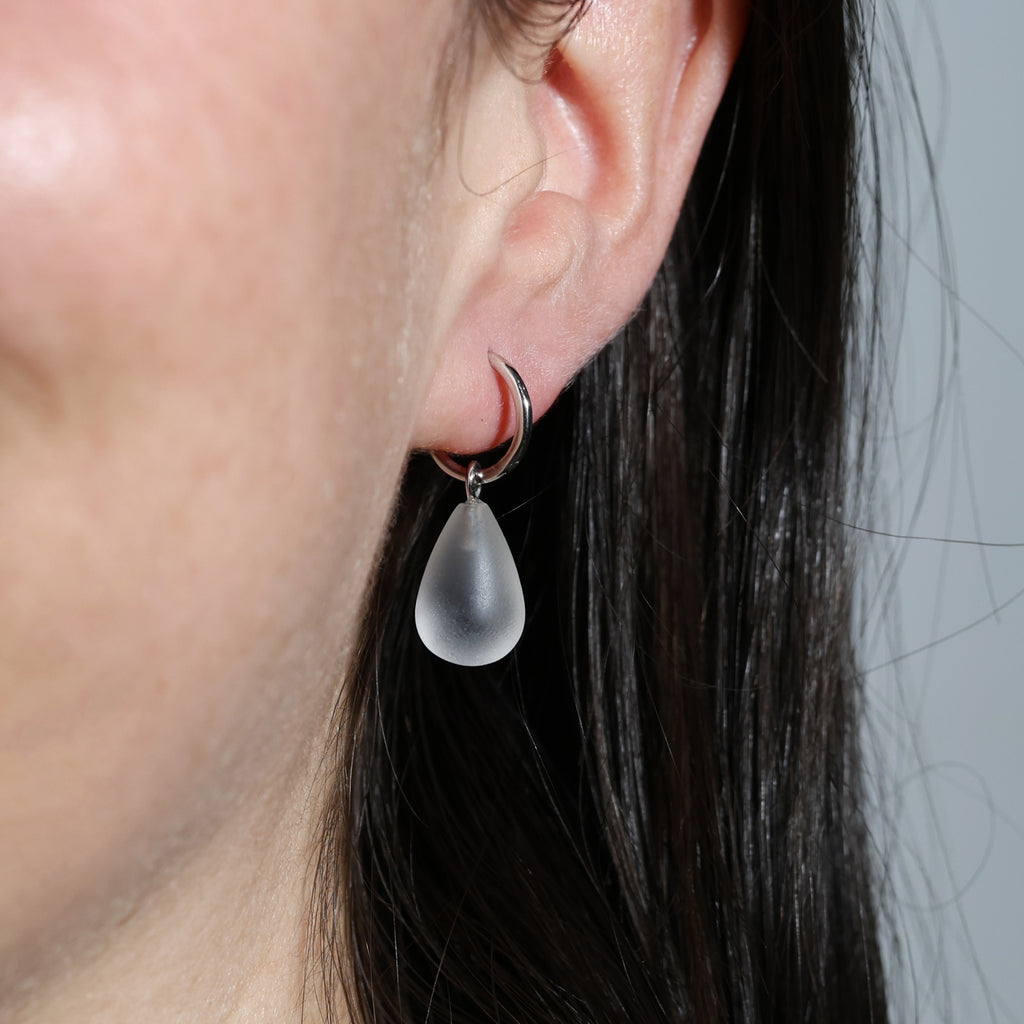 ROCK CRYSTAL / HOOP EARRINGS IIII