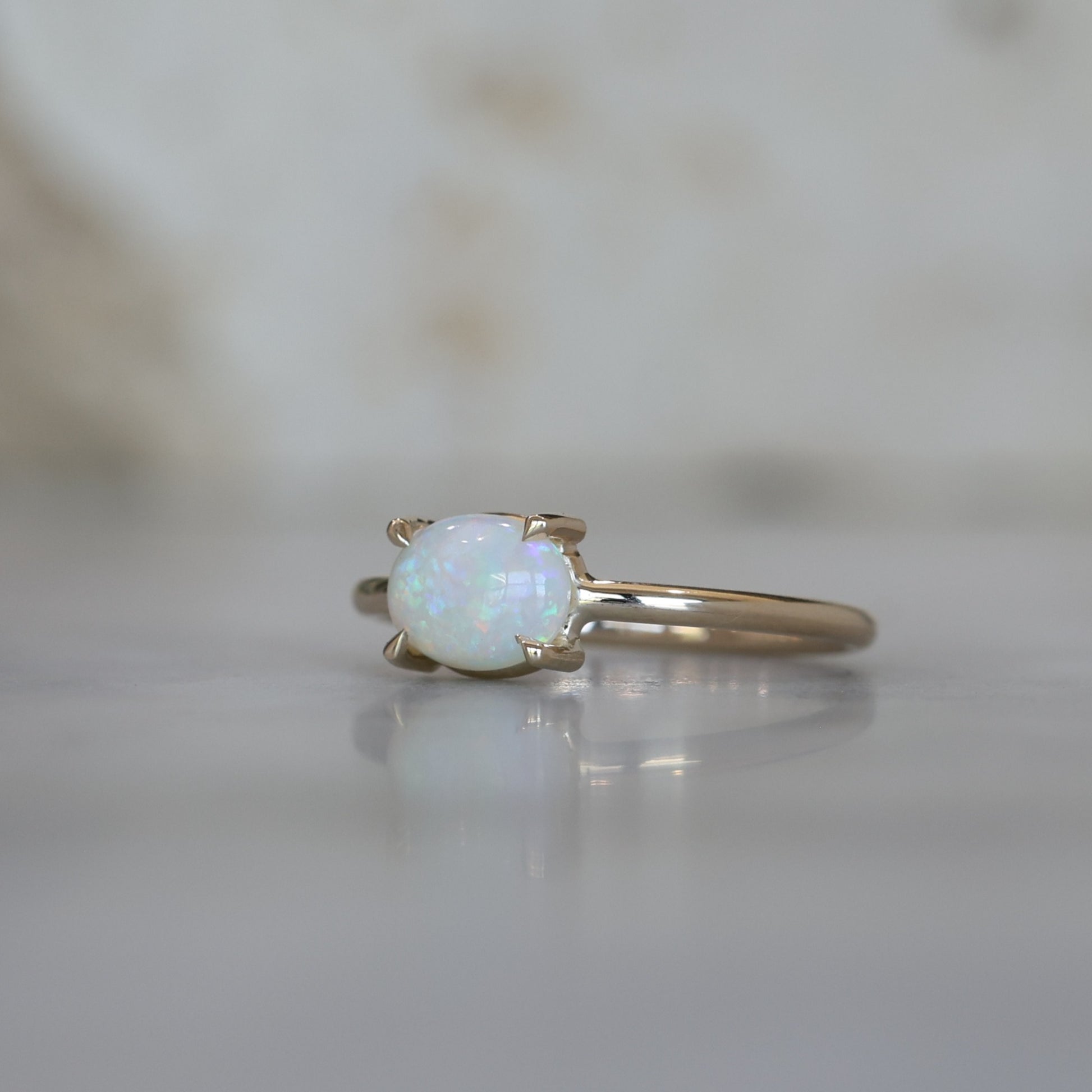 EAST WEST OVAL OPAL RING II
